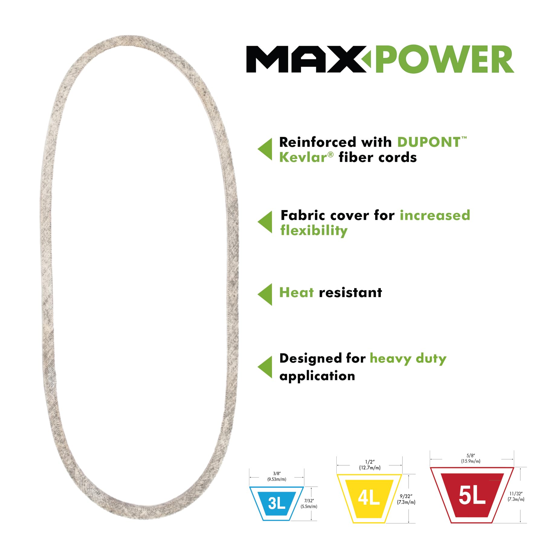 Maxpower V-Belt installed on lawn mower