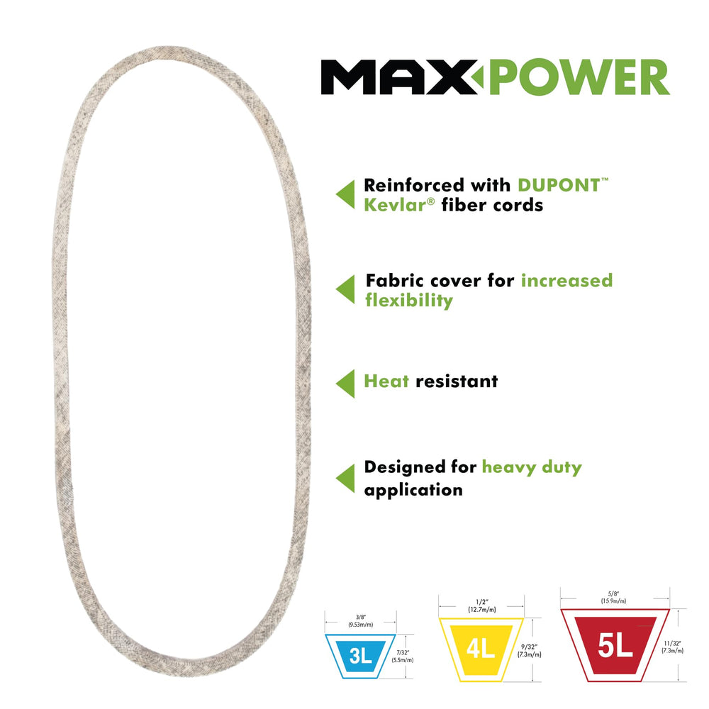 Maxpower V-Belt installed on lawn mower
