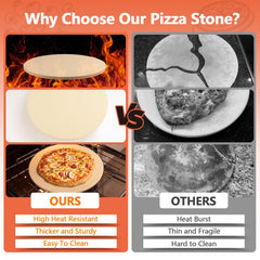 MAXTBEE pizza stone in oven baking pizza