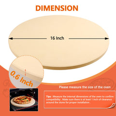 MAXTBEE pizza stone with plastic scraper included