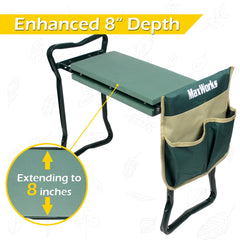 MaxWorks Kneeler in use in garden setting