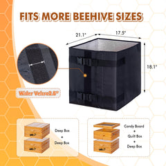 MayBee Winter Bee Hive Wrap displayed on a beehive