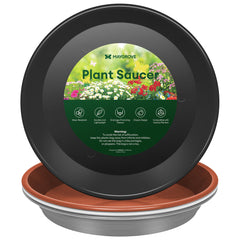 Maygrove 12 inch plant saucer in multicolor set front view