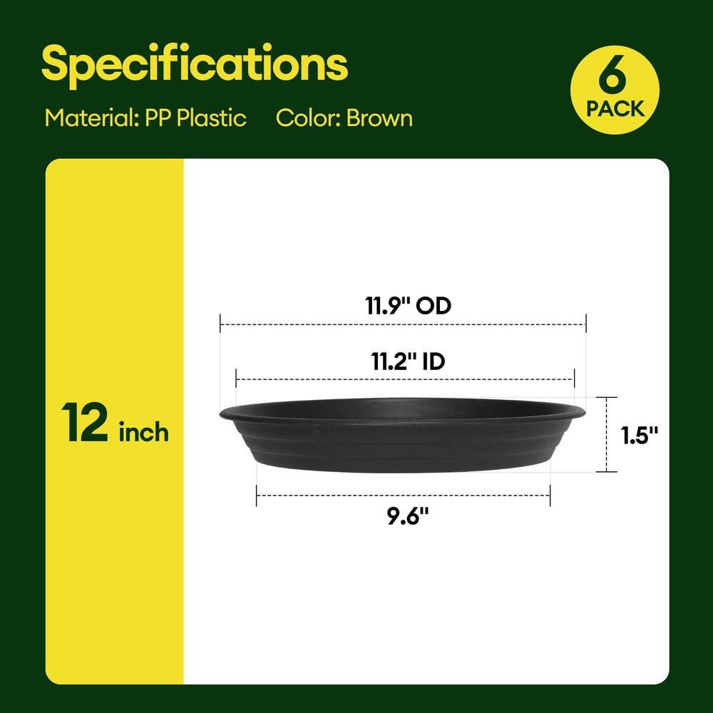 Maygrove 12-inch plant saucer in outdoor setting