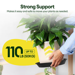 Maygrove 12-inch plant saucers stacked together
