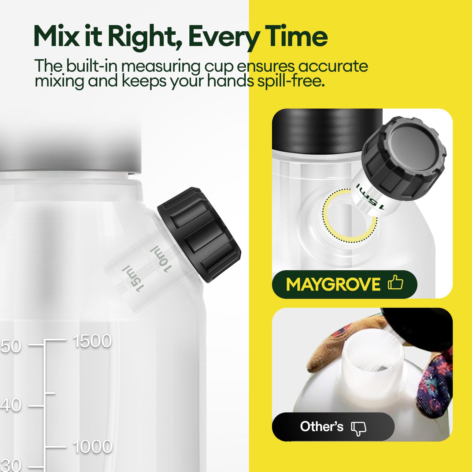 Maygrove 50oz Pump Sprayer with fine mist nozzle adjustment