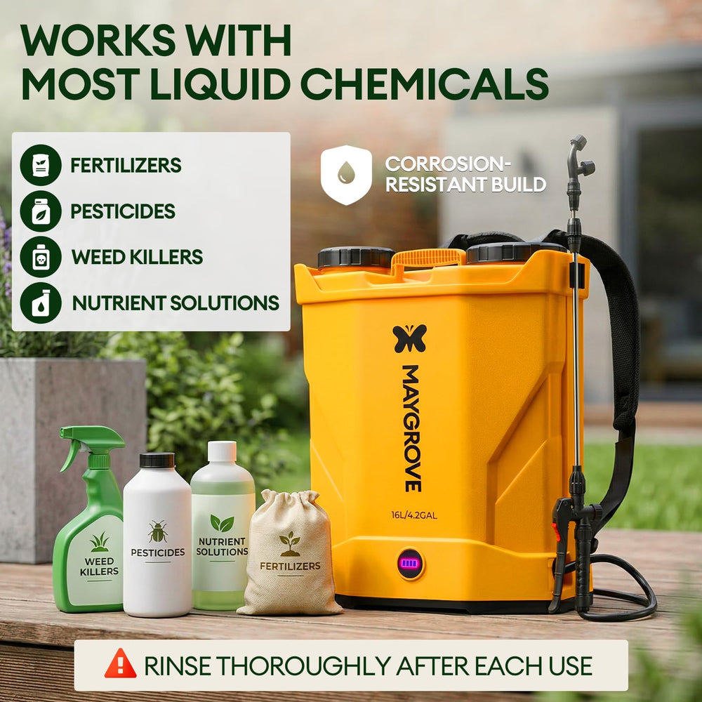 Maygrove backpack sprayer with five interchangeable nozzles