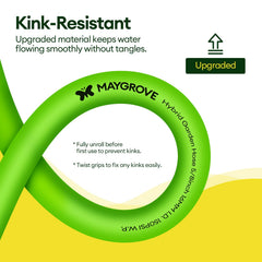 Maygrove garden hose coiled and ready for use