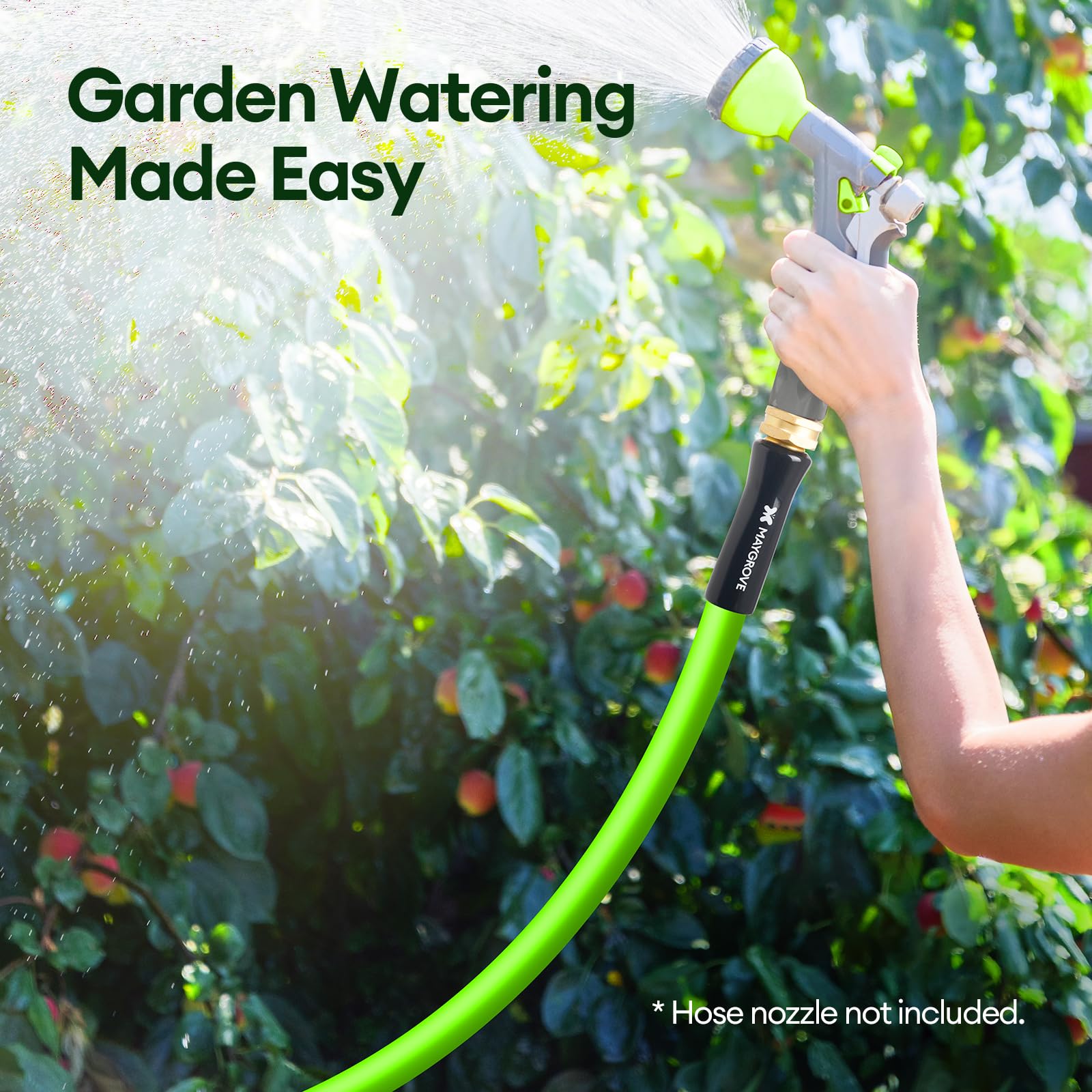 Maygrove garden hose showing its lightweight construction