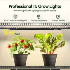 Maygrove T5 Grow Light 2FT mounted on a plant shelf