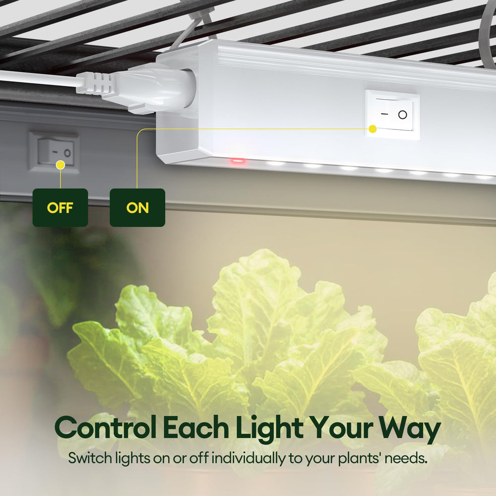 Maygrove T5 Grow Lights 2FT in a dark room illustrating brightness