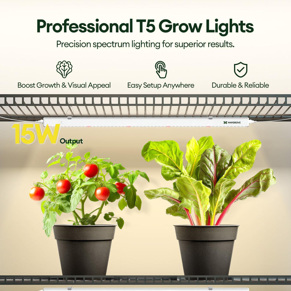 Maygrove T5 Grow Lights 2FT side view showing LED configuration