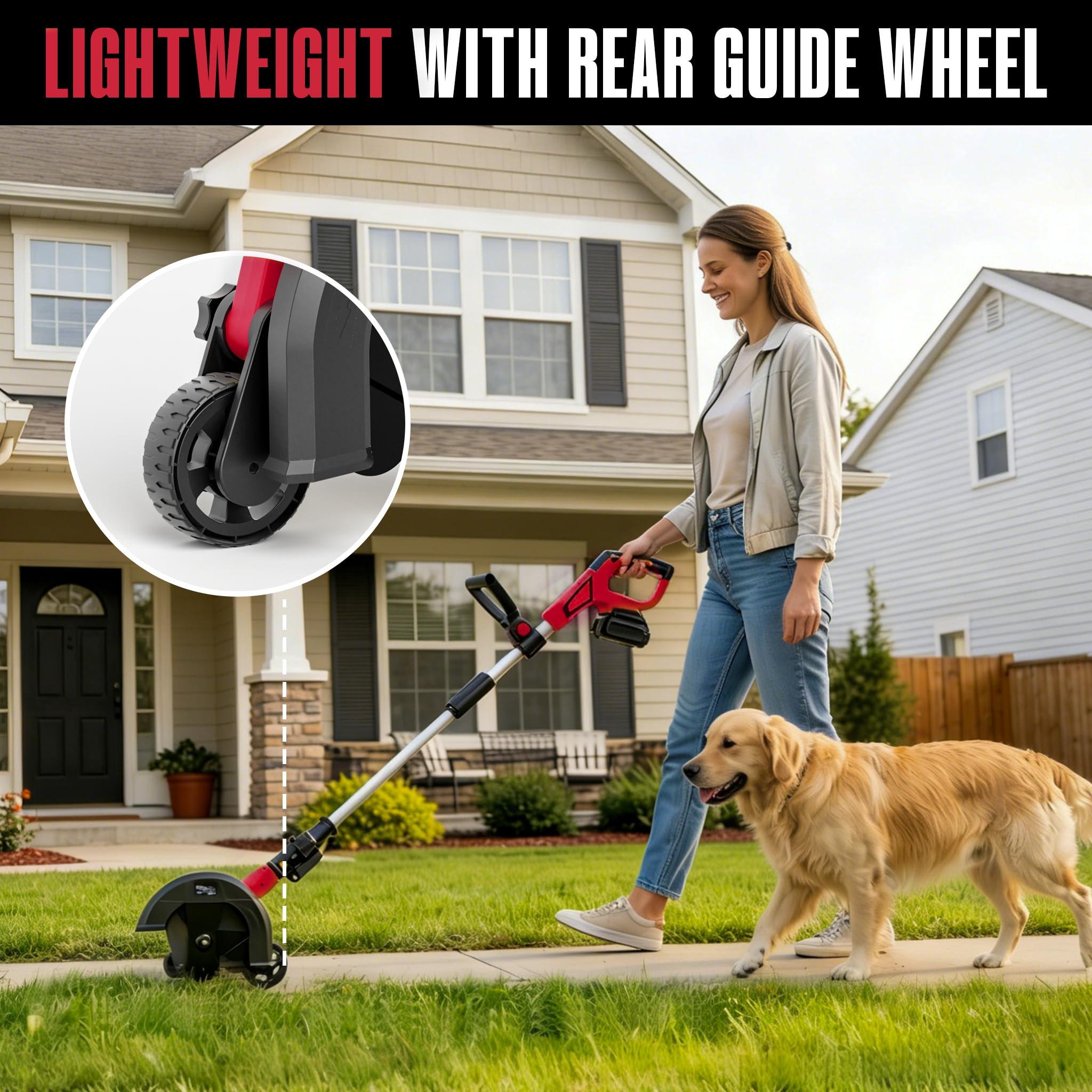 Mayoki Lawn Edger safety lock button feature