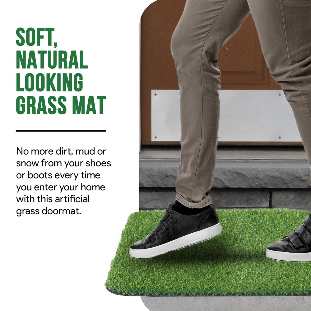 MAYSHINE Artificial Grass Mat green colour side view