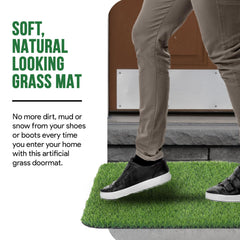 MAYSHINE Artificial Grass Mat green colour side view