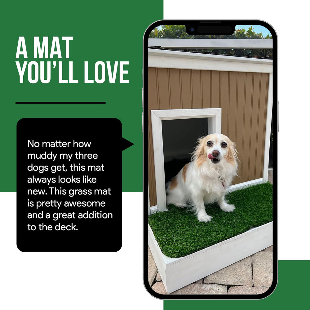 MAYSHINE Artificial Grass Mat non-slip backing detail