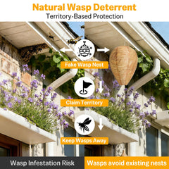 Mazholoths Fake Wasp Nest hanging in garden