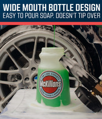 McKillans Foam Cannon translucent bottle displaying soap level
