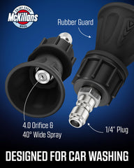 McKillans nozzle showing 4.0 orifice