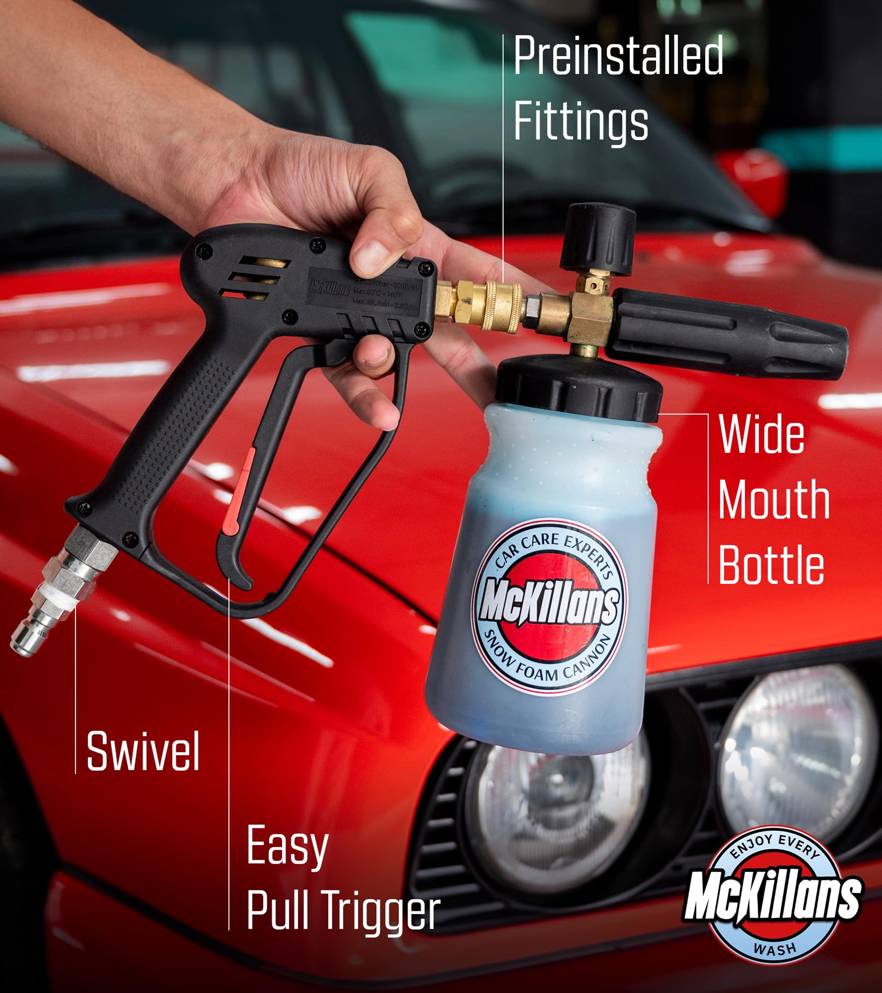 McKillans Pressure Washer Gun and accessories packaging