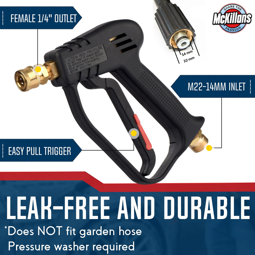 McKillans Pressure Washer Gun ergonomic pull trigger