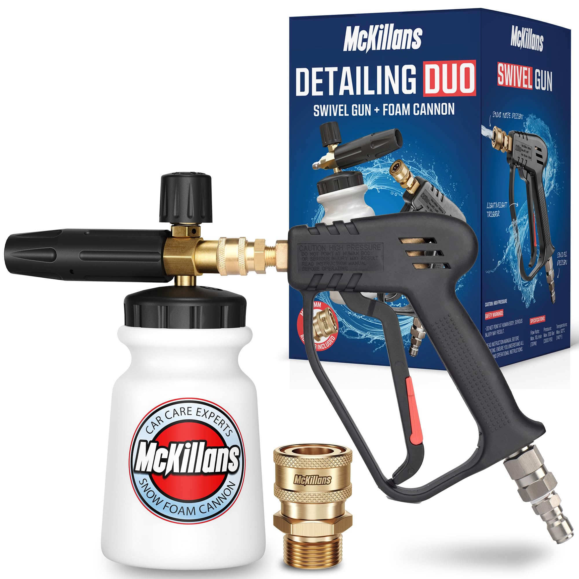 McKillans Pressure Washer Gun with Foam Cannon front view