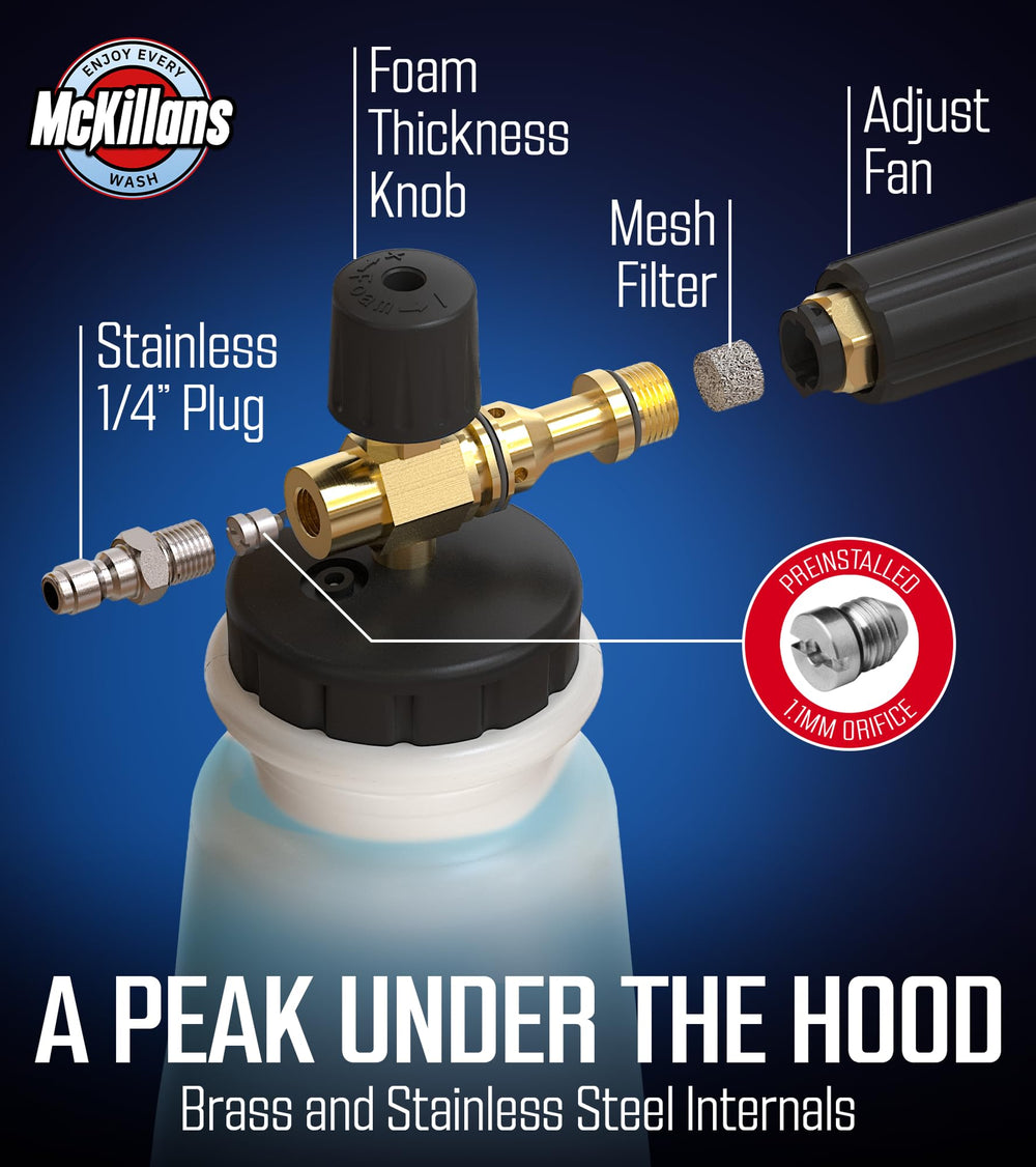 McKillans Pressure Washer Gun with foam in action
