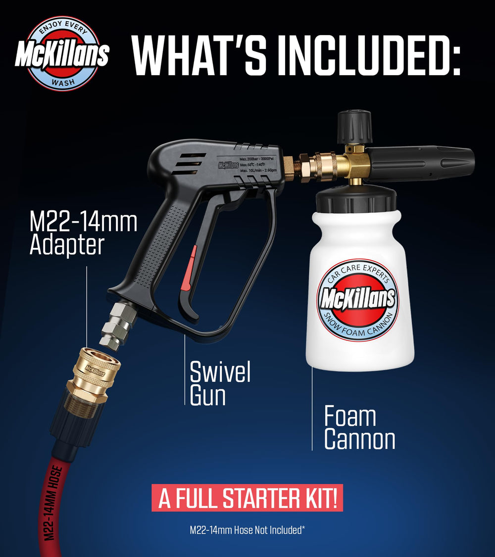 McKillans Pressure Washer Gun with M22-14mm Adapter close-up
