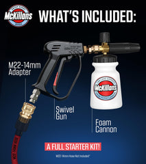 McKillans Pressure Washer Gun with M22-14mm Adapter close-up