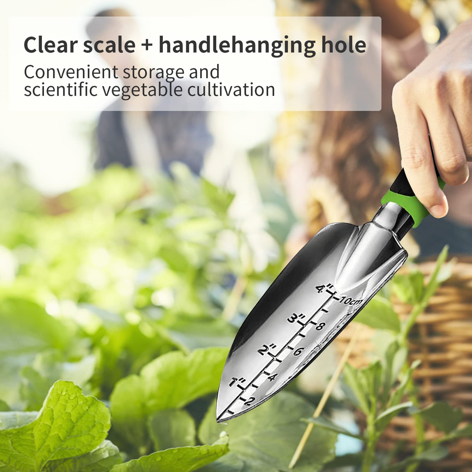 MDSXO transplants trowel with ergonomic grip displayed outdoors