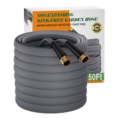 MEACKLE 50 FT garden hose in grey color, coiled