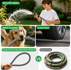 MEACKLE Garden Hose in use watering plants