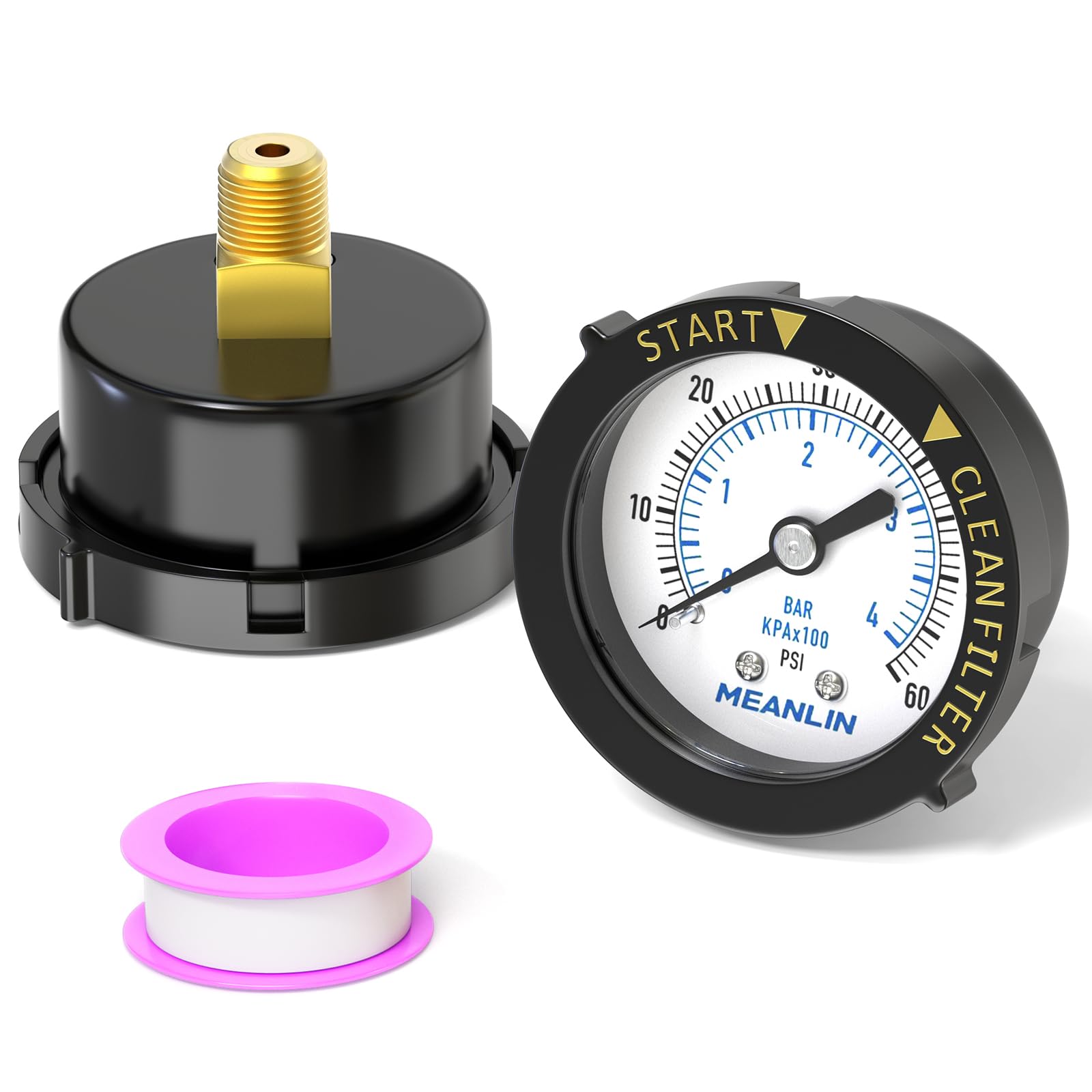 MEANLIN MEASURE 0-60 PSI pressure gauge front view
