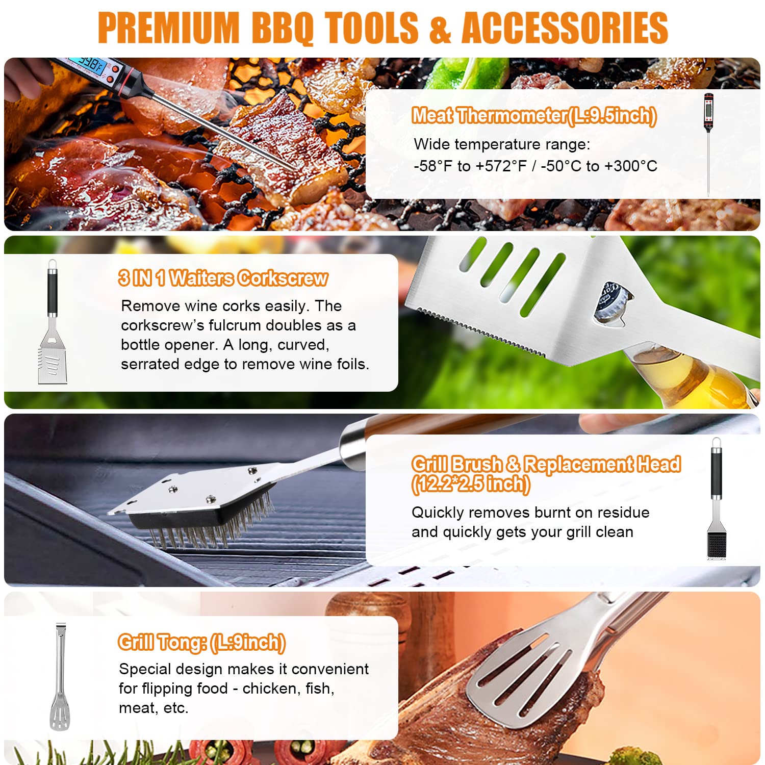Meat thermometer from Cifaisi BBQ Tools Set