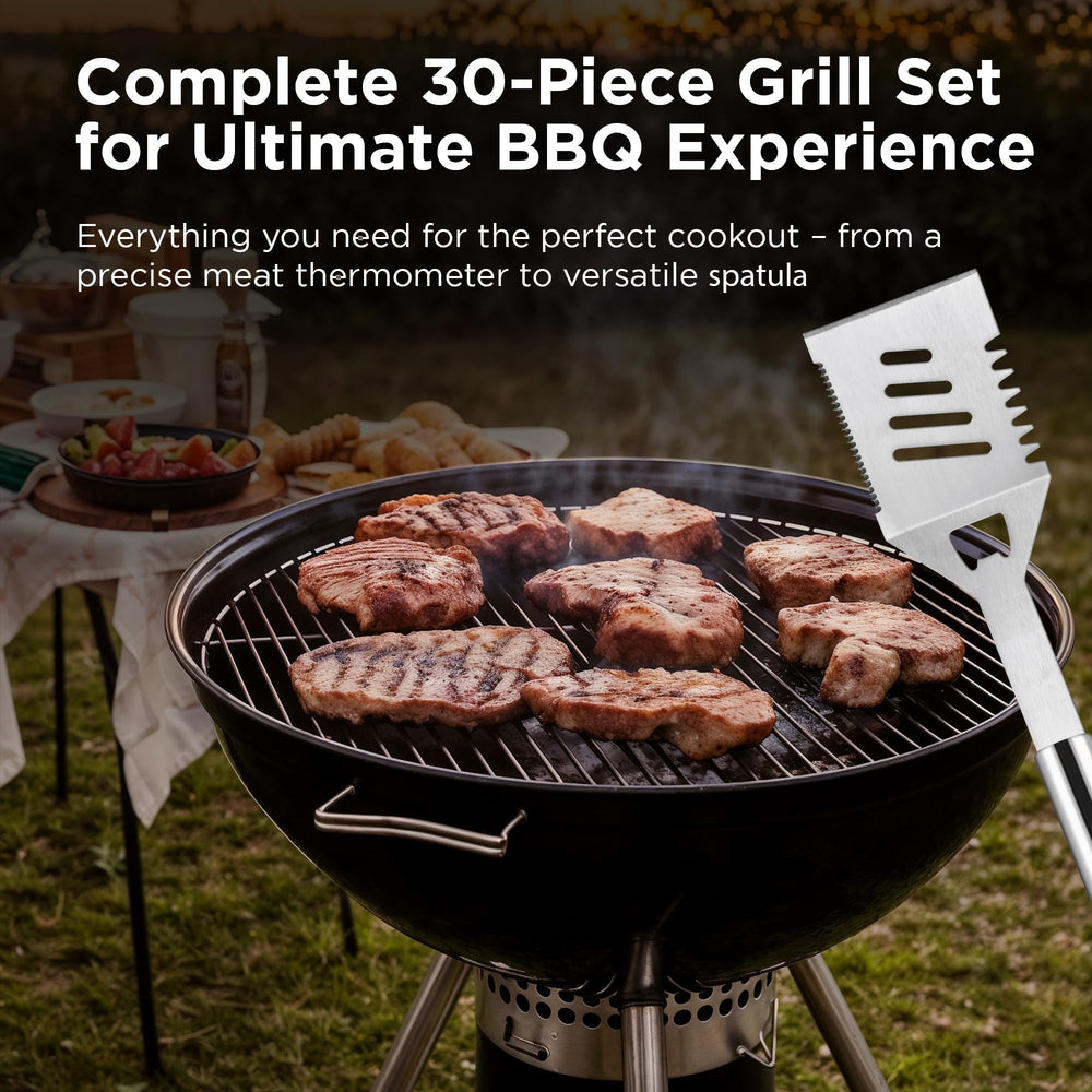 Meat thermometer from Kaluns BBQ set with stainless steel finish