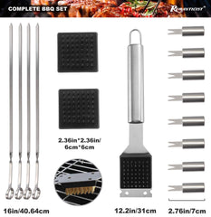 Meat thermometer included in ROMANTICIST BBQ Grill Accessories Set