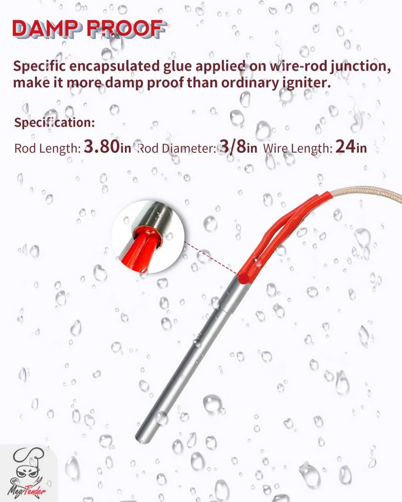 Meatender Hot Rod Igniter detailed view of heating element