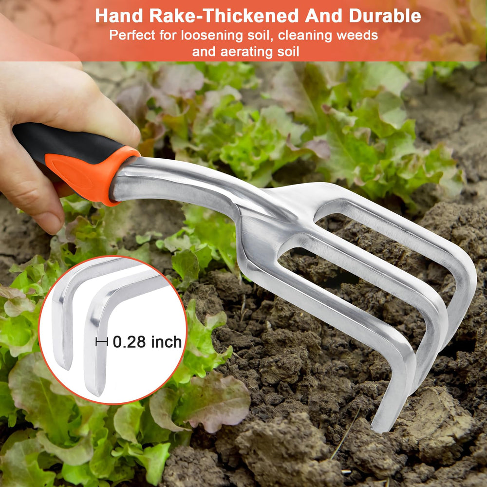 MECHEER garden tool set with ergonomic handles and hanging holes