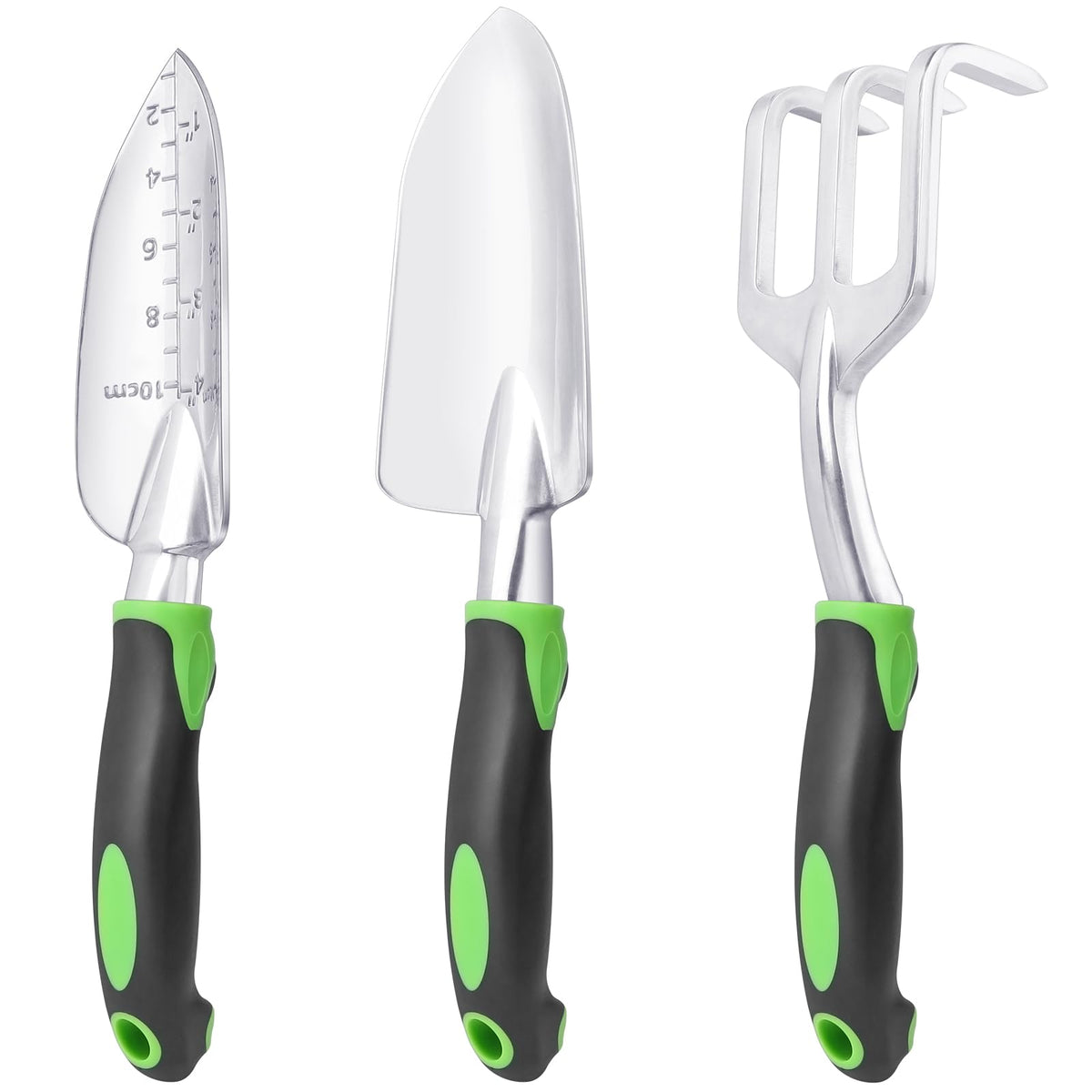 MECHEER Garden Tools Set, 3 Pack with ergonomic handles and aluminum alloy