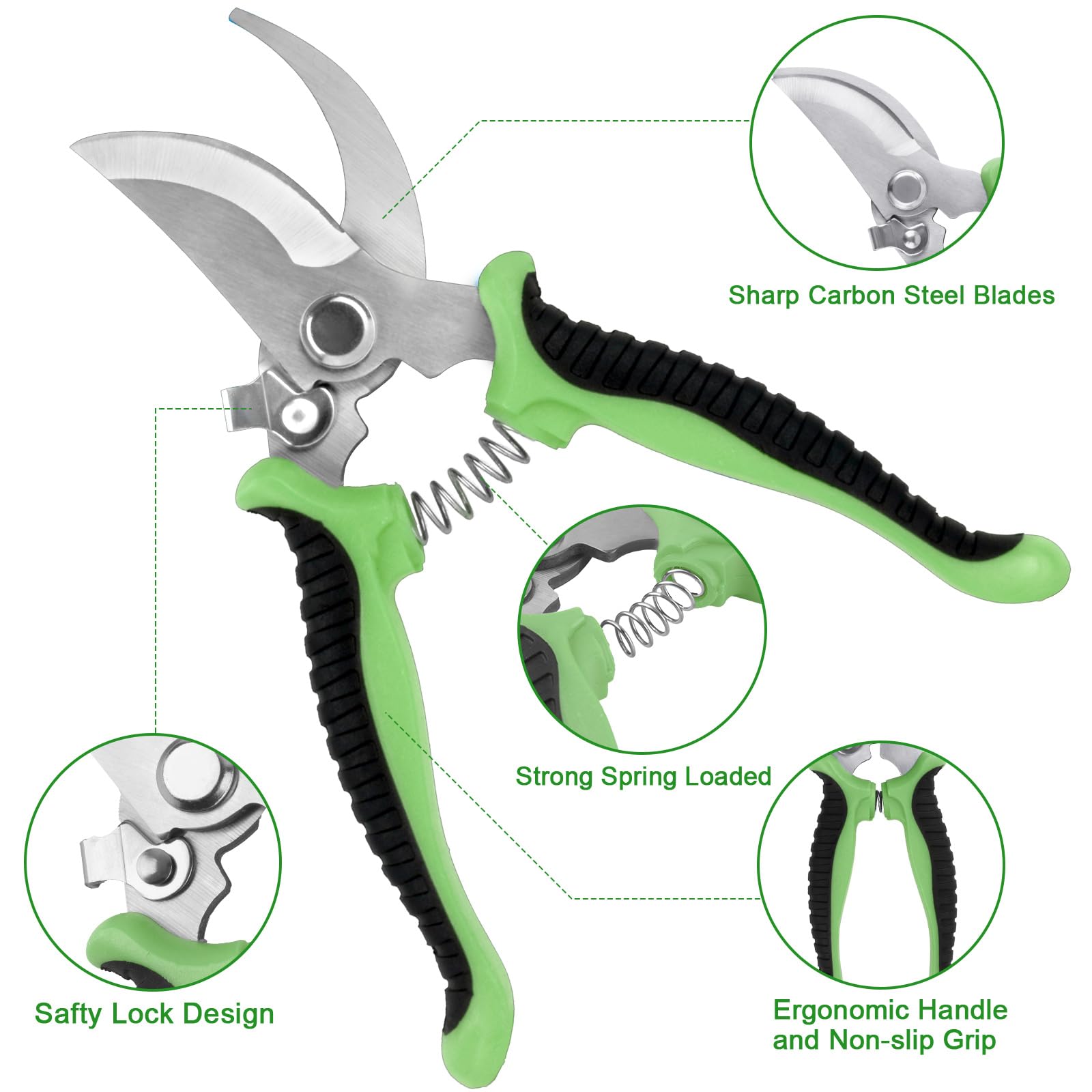 MECHEER hand rake, cultivator, and weeder tools