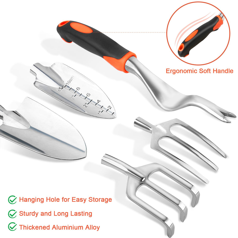 MECHEER pruning shears with carbon steel blades and safety lock