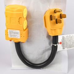 MECMO RV Adapter NEMA 14-50P plug close-up