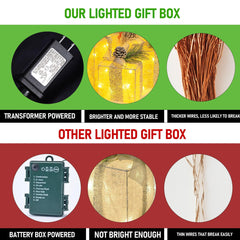 Medium Hourleey Christmas gift box illuminated with LED lights