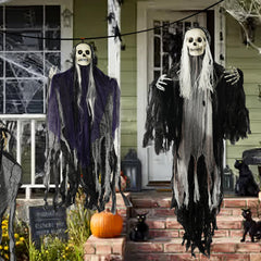 Medium size Hourleey skeleton ghost in a spooky pose