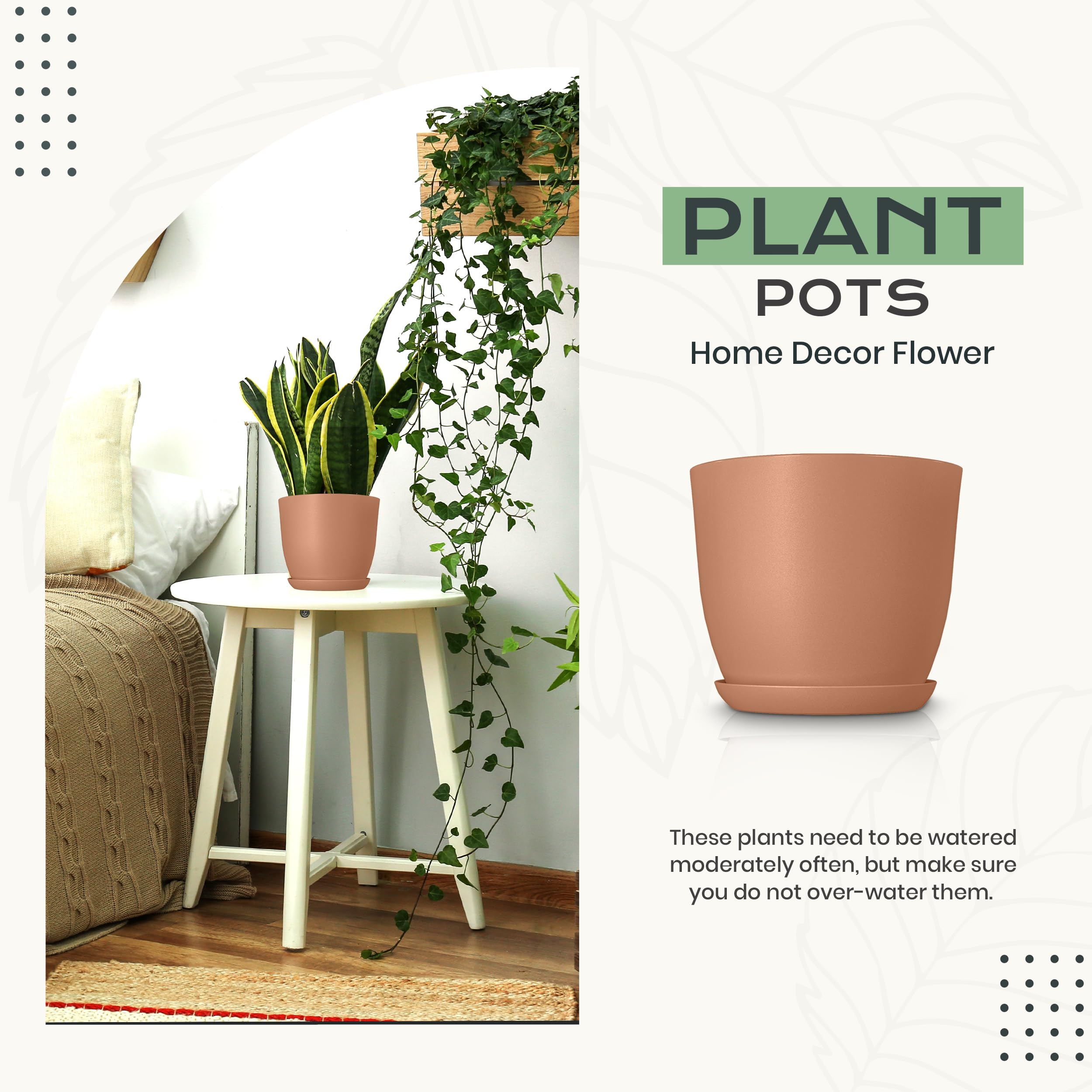 Medium Utopia Home plant pot showcasing drainage feature