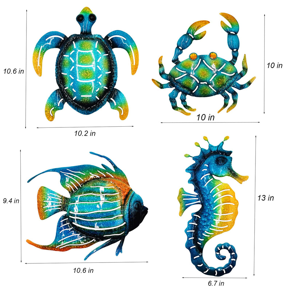 Meduofon metal wall art featuring fish design