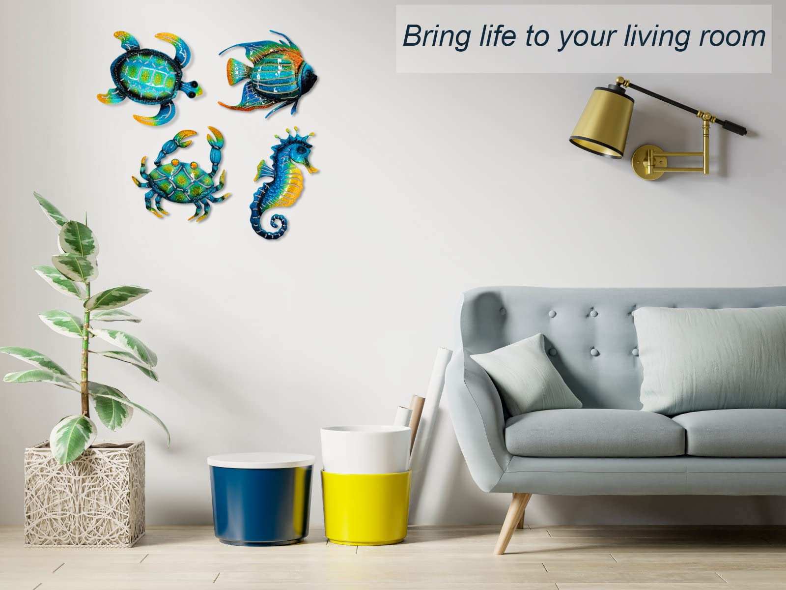 Meduofon metal wall art - seahorse design