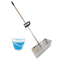 MEEGOON Sand Flea Rake 47-inch stainless steel front view