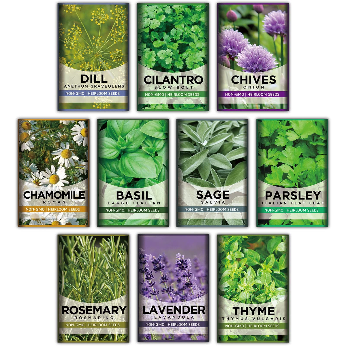 Meekear Herb Growing Kit featuring 10 seed packets