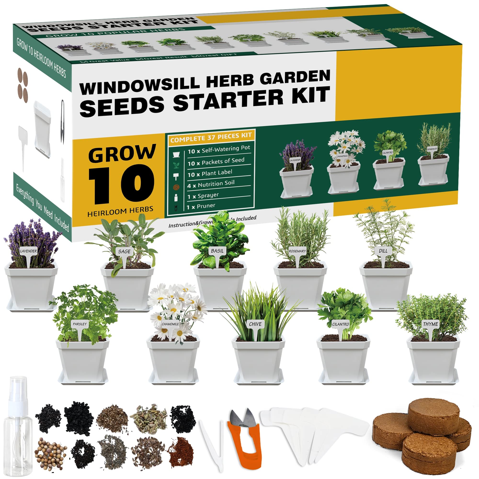 Meekear Herb Seeds Starter Kit package view